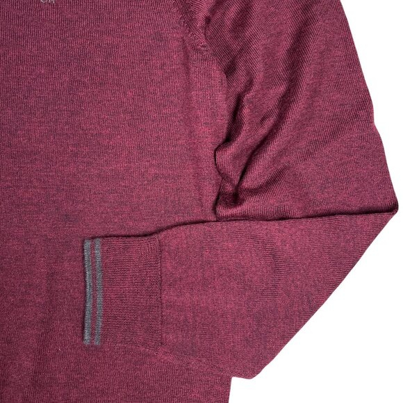 Calvin Klein Extra Fine Merino Wool V Neck Sweater, Size Medium - Picture 8 of 13